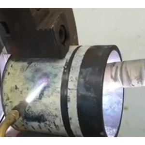 Plasma cladding the shaft sleeve